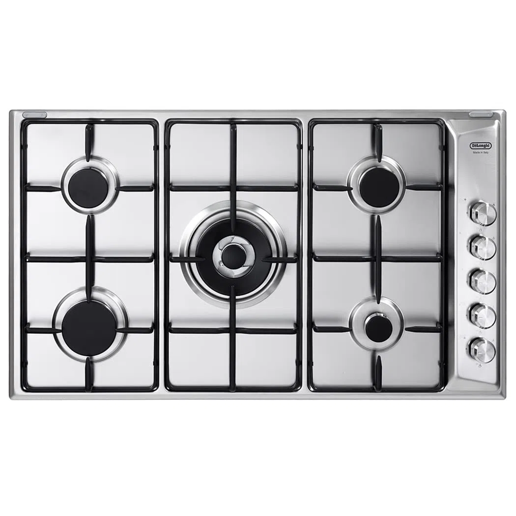 De Longhi DLI 59 DD - Fornello a gas, in acciaio INOX, 90 cm