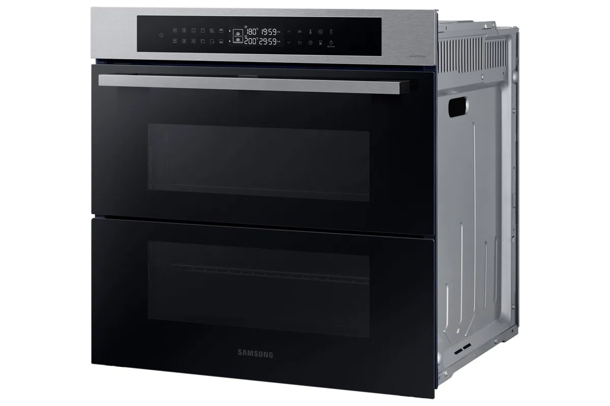 Forno Samsung ad incasso NV7B4340UBS 60 cm 76 l dual cook flex serie 4 doppia porta vapore grill wifi display led inox classe a+