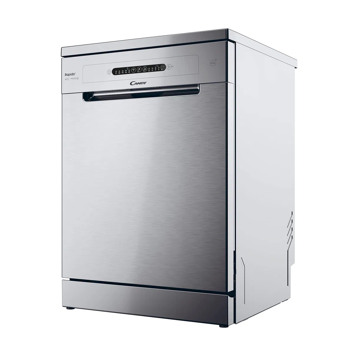 Candy Rapido' Lavastoviglie a Libera Installazione 60 cm, 13 Coperti, 5 Programmi, Wi-Fi + BLE, Maxi TUB, Partenza Ritardata 3-6-9h, Motore Inverter, Classe C, 59,7 x 59,8 x 82 cm, Inox - CF 3C7L0X