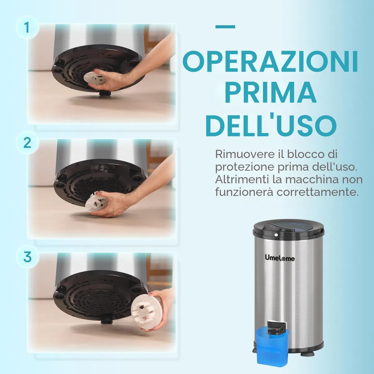 Centrifuga per Biancheria 6kg, 2800 RPM Risparmio Energetico, Argento