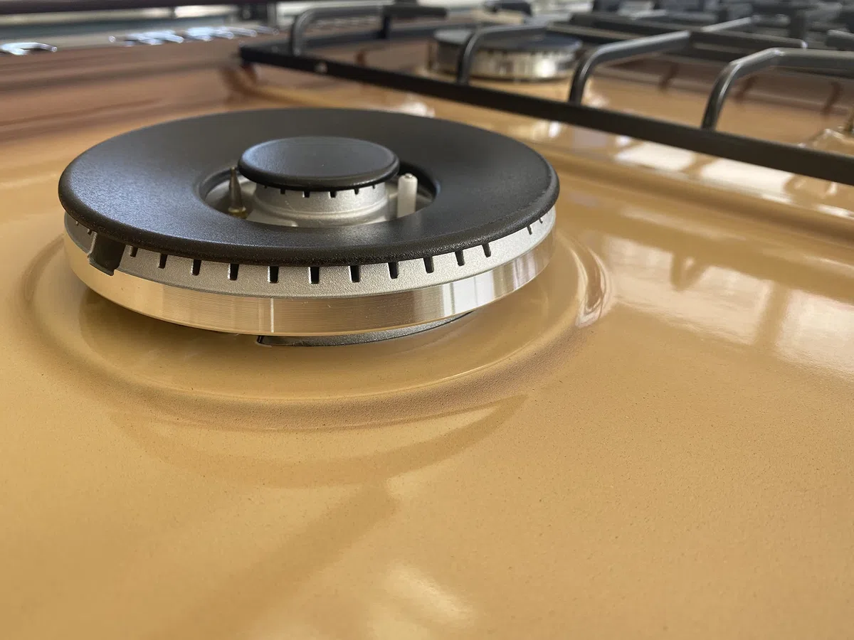 Cucina da 90x60 MARRONE Lar.El forno ELETTRICO con vano porta bombola 5 fuochi acc. elettrica