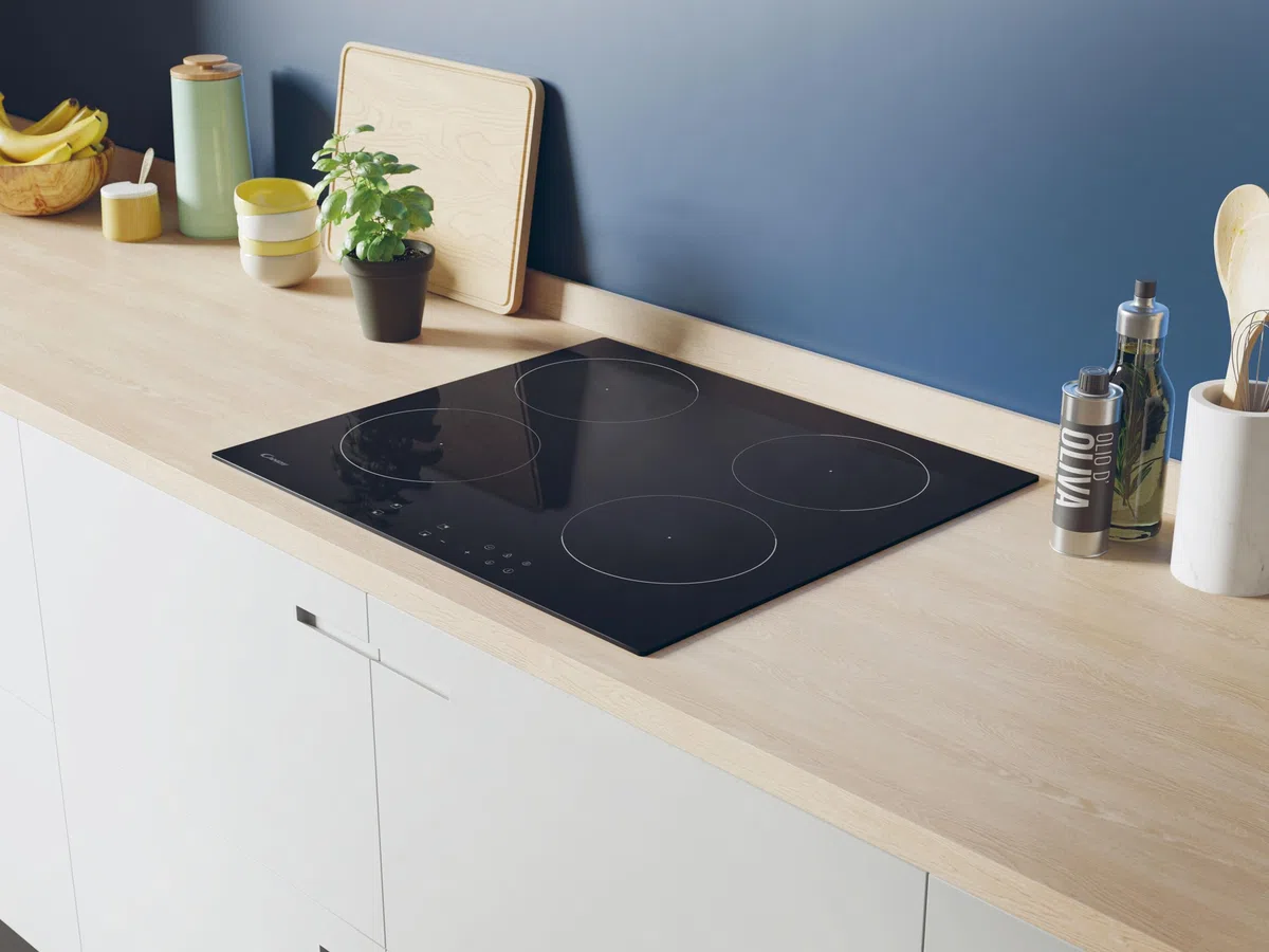 Candy Moderna CETPS64MCWIFITT Piano Cottura a Induzione 4 Zone Vetroceramica Touch Connesso 59x52x5 cm Nero