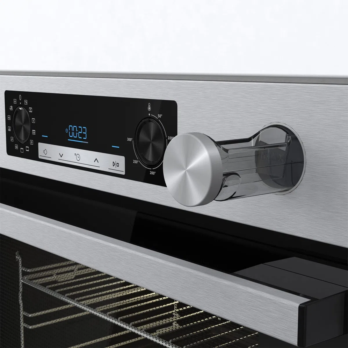 Hisense O66226AXS, Forno Multifunzione Termoventilato, Cavità XXL 77 Litri, Pulizia Aqua Clean, 13 Funzioni, Cottura Combinata a Vapore, Funzione Pizza 300 °C, Inox