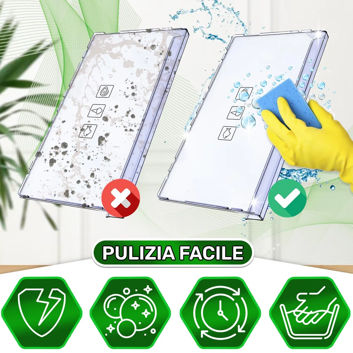 ONIX TECH Pannello Frontale del Cassetto per Frigorifero e Congelatore 402x150x36 mm con Codice Originale 4640640200 4638250500 per Beko - Garanzia di 5 Anni