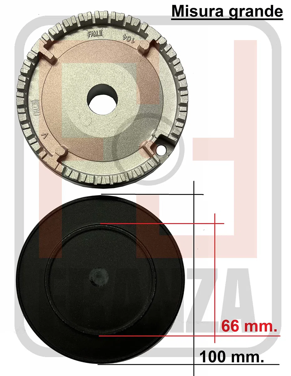 Franke - Kit 4 bruciatori Sabaf completi di piattelli spartifiamma per cucina piano cottura 4 fuochi - Made in Italy - KIT00235
