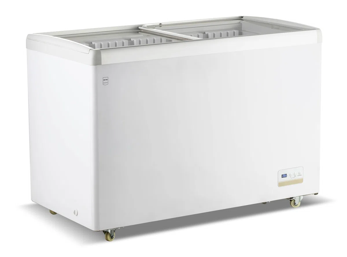 METRO Professional Vetrina Congelatore a Pozzetto GICC1363, 315L, 5 Cestelli, 4 Ruote, Funzione di Congelamento Rapido, Serratura