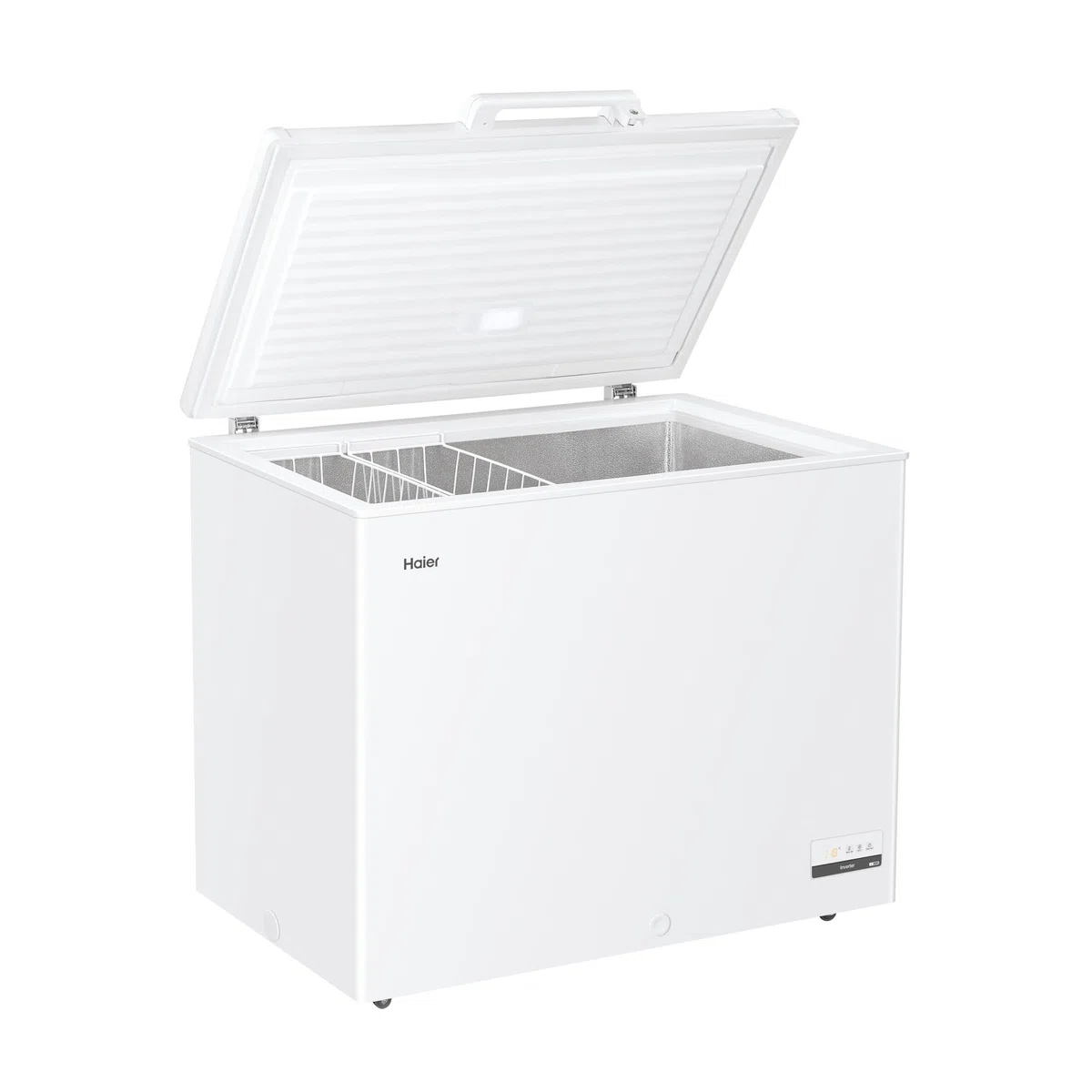 Haier HCE301E Congelatore Orizzontale a Pozzetto, 300 Litri, Temperatura Regolabile, Funzione Fast Freeze, Silenzioso, Libera Installazione, 111x62x84,5cm, Bianco, Classe E