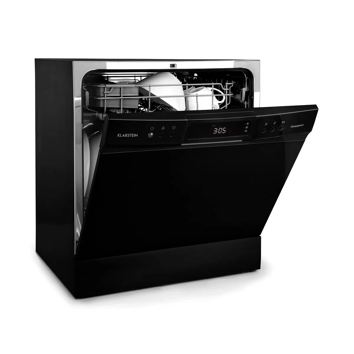 Klarstein Lavastoviglie 8 Coperti, Libera Installazione Silenziosa e Integrata con 8 Programmi di Lavaggio, Mini Piccola e Compatta, Mini per Casa e Ufficio