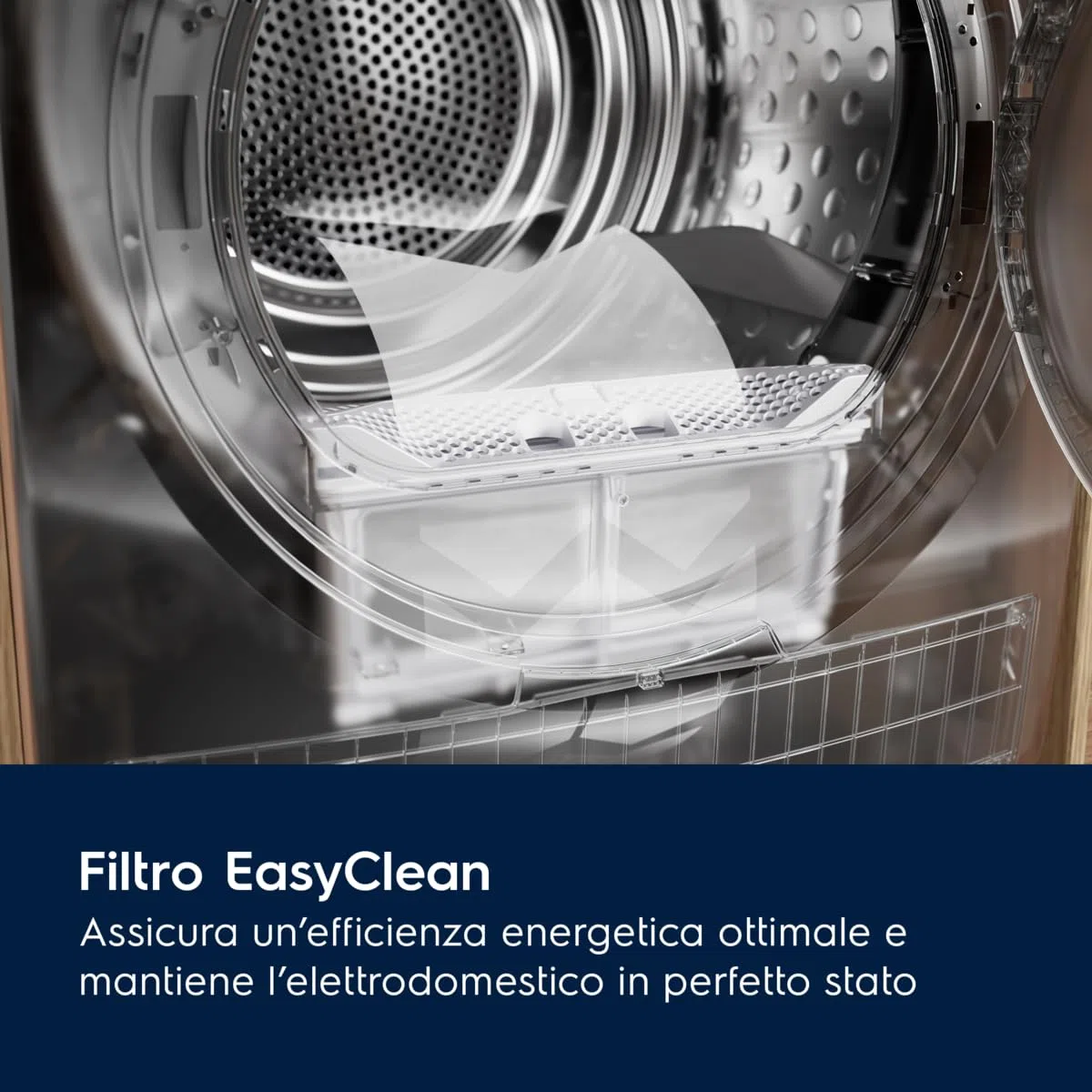 Electrolux 700 DelicateCare EW7H39B – Asciugatrice a pompa di calore 9 kg, Classe B, motore Inverter, programma Hygiene, funzione MixCare per capi misti, luce interna LED