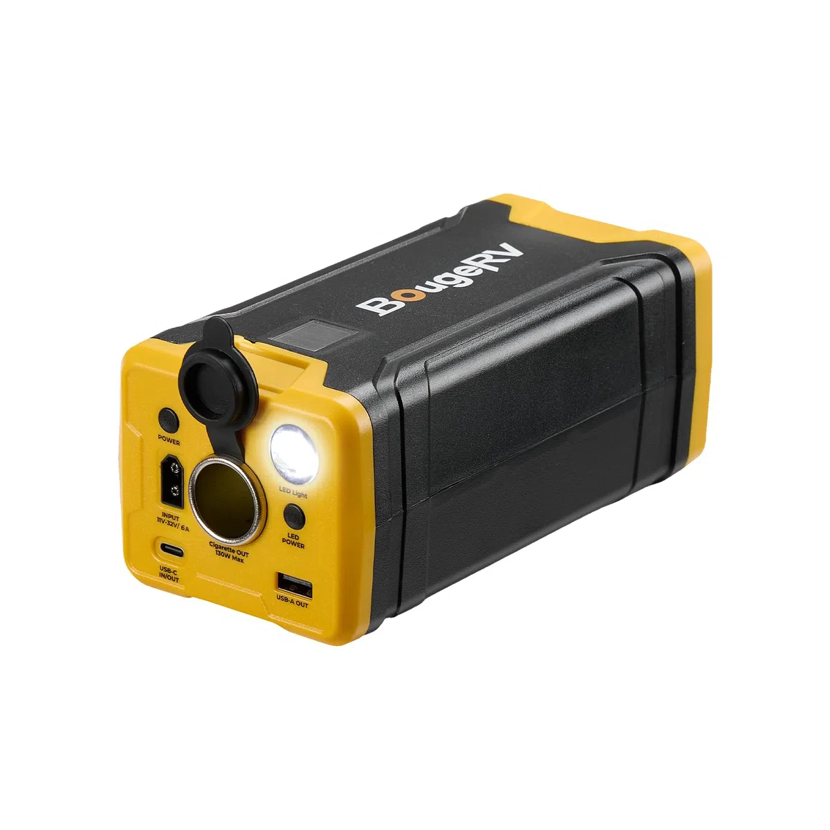BougeRV Power Station Portatile da 266Wh per Frigoriferi Auto 12V, Generatore Solare con Ricarica Rapida 100W, Uscita USB-C e DC, Display Intelligente, Batteria di Backup per Campeggio e Viaggi